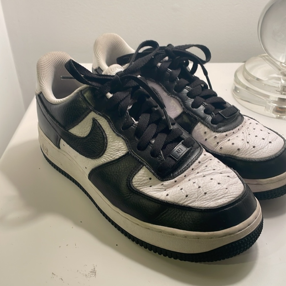 CUSTOM Nike Air Force 1 black/white 8.5